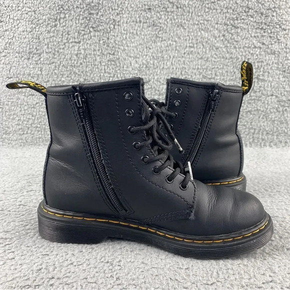 DR MARTENS X KEITH HARING 1460Y BOOTS TODDLER SIZE 2 KIDS LEATHER LACE UP PRINT - Picture 11 of 16